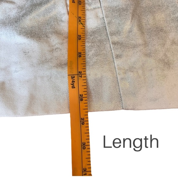 Kenar White Denim Swing Jacket with Silver Metallic Paint Brush Finish - Picture 12 of 16